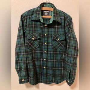 Vintage cotton plaid flannel shirt 70s 80s